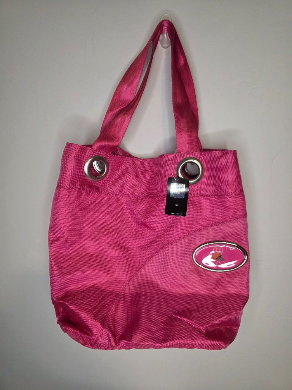 NFL Cleveland Browns Breast Cancer Grommet Nylon Pink Tote Bag NWT